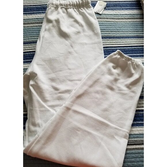 BP Cotton Blend White High Waisted Jogger Sweatpants Womens Size Large (L) - Picture 2 of 9